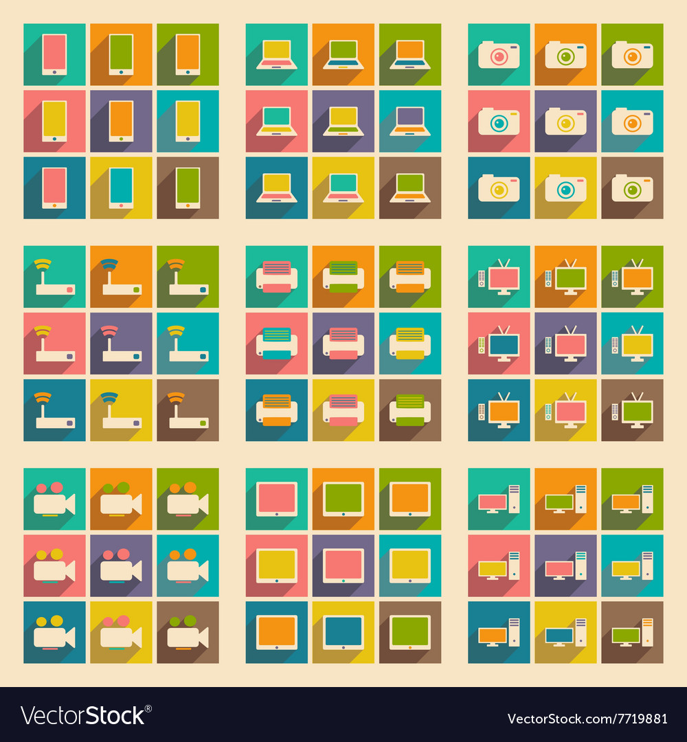 Flat with shadow concept and mobile application