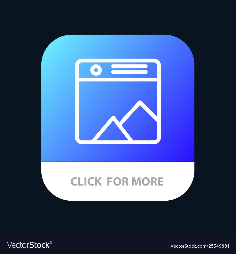Image photo gallery web mobile app button android vector image Image photo gallery web mobile app button android