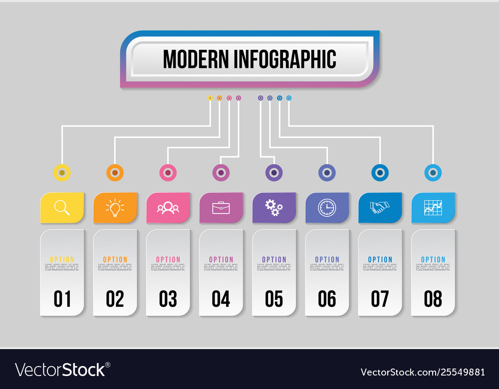 Infographic design template with options steps