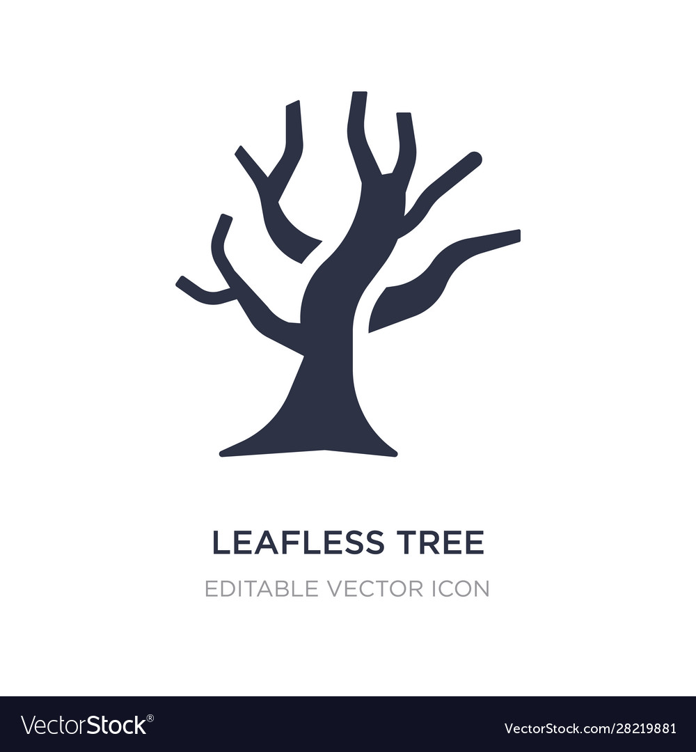 Leafless tree icon on white background simple vector image Leafless tree icon on white background simple