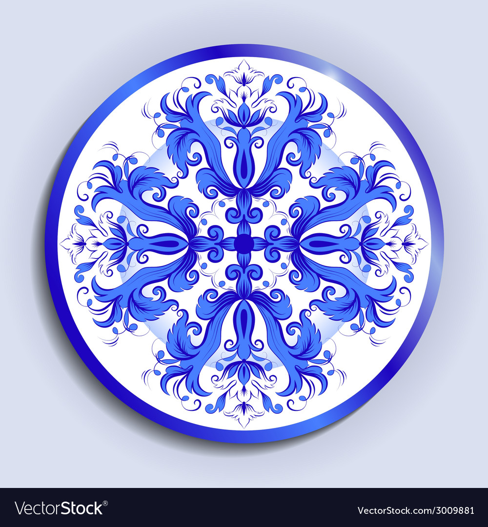 Plate with pattern
