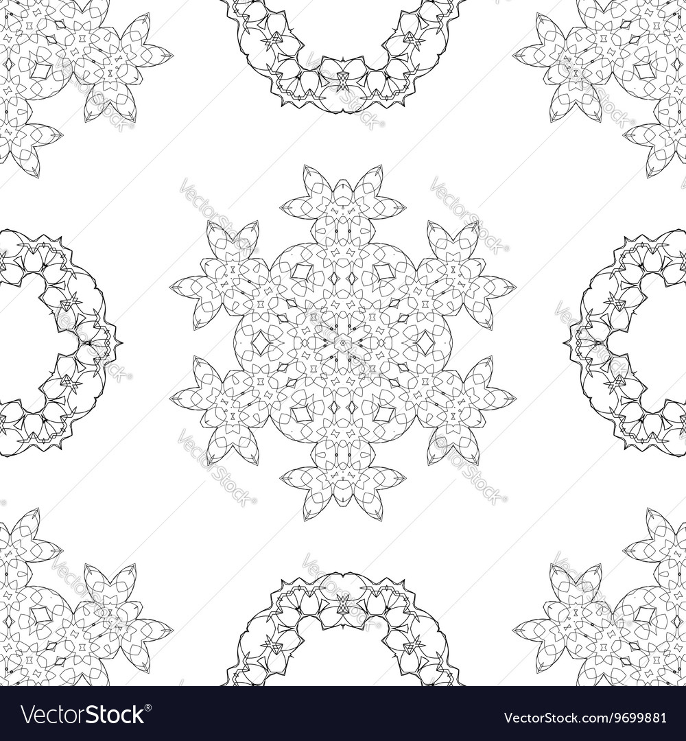 Seamless pattern set of rosettes