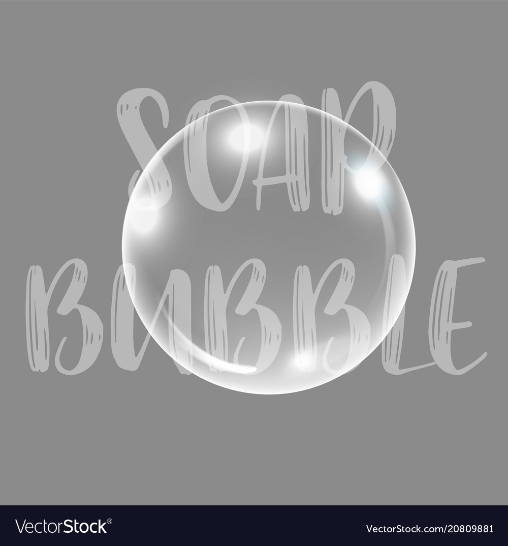 Soap bubble background with text