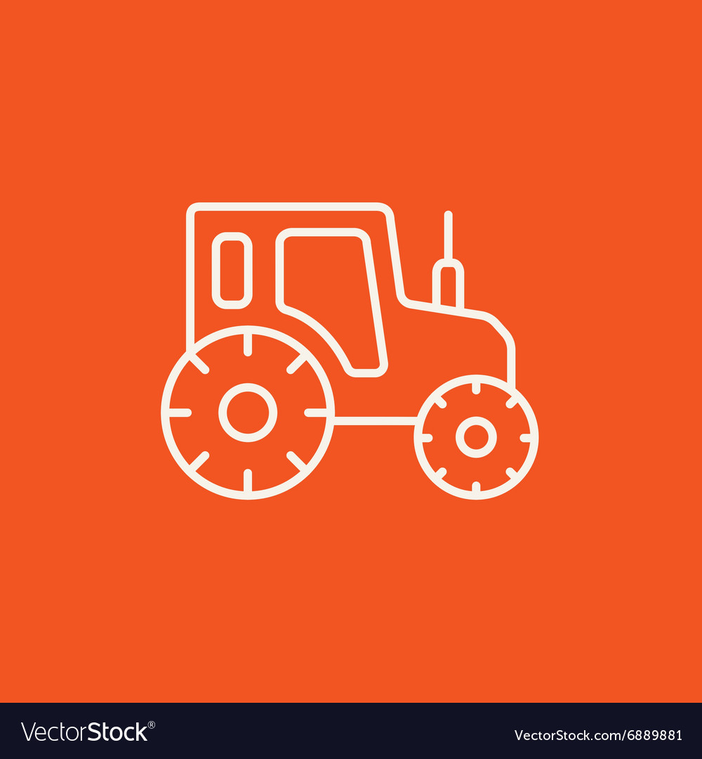 Tractor line icon