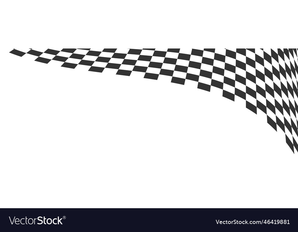 Wavy Race Flag oder Schachbrett Textur warped schwarz