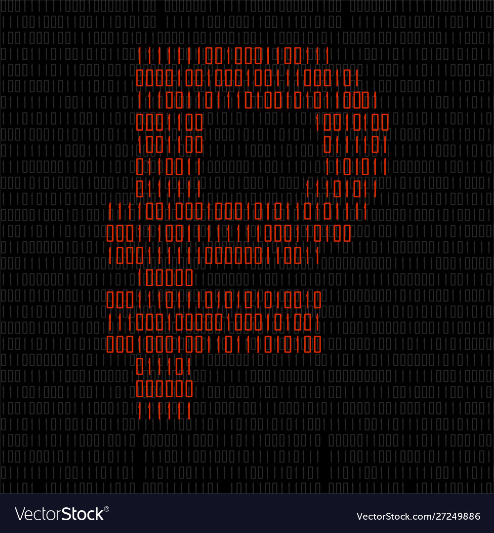 Abstract sign ruble binary code technology vector image Abstract sign ruble binary code technology