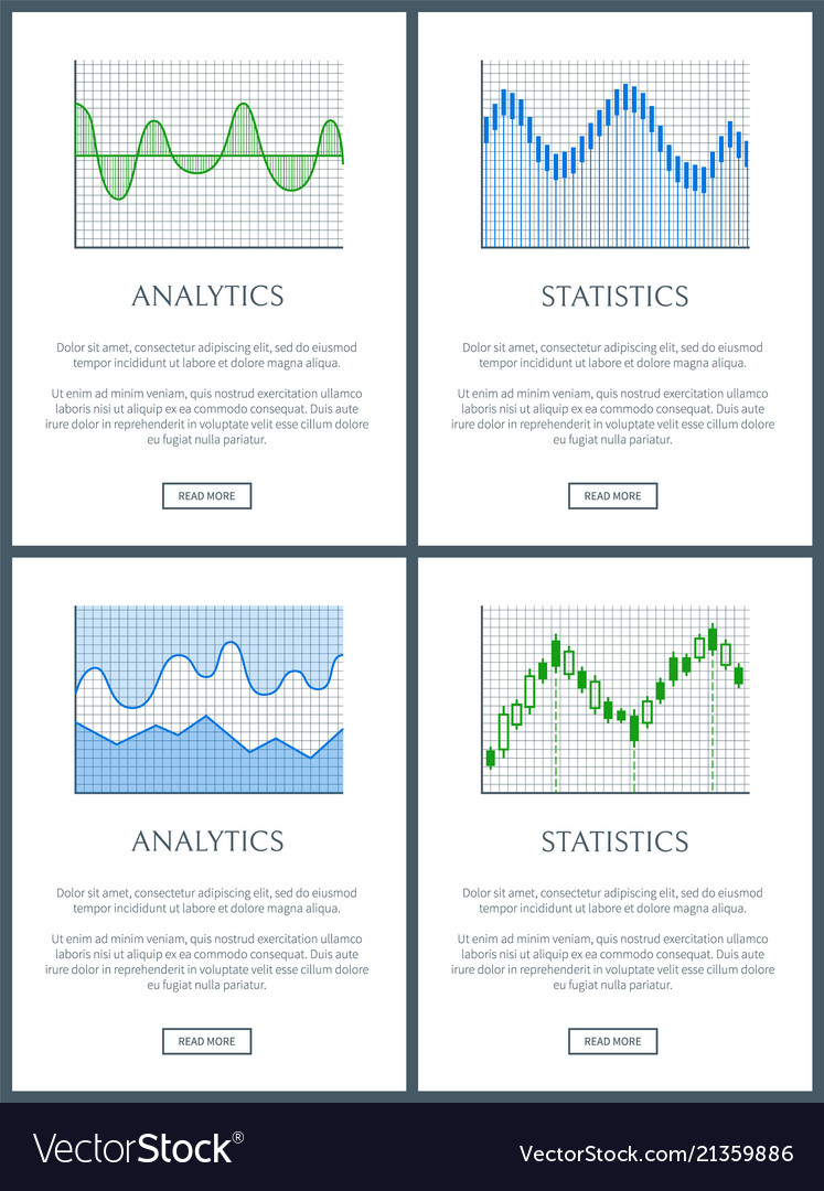 Analytics and statistics text vector image Analytics and statistics text