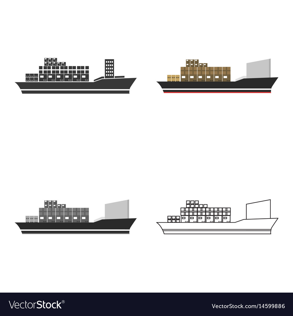 Cargo ship icon of for web