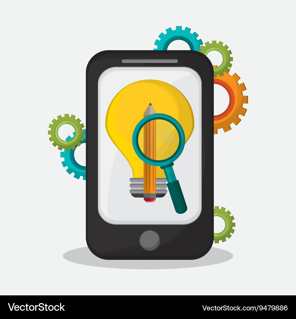 Creative process colorful design Royalty Free Vector Image