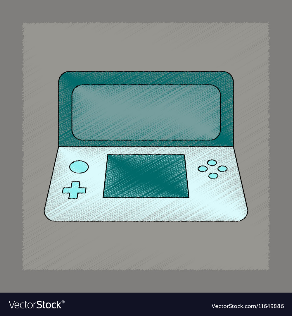 Flat shading style icon game console