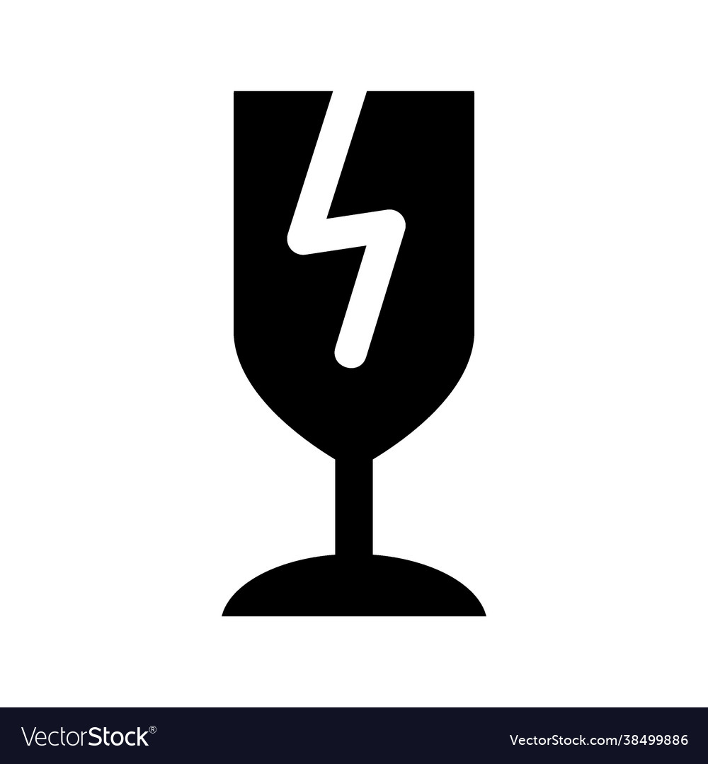 Fragile icon vector image Fragile icon