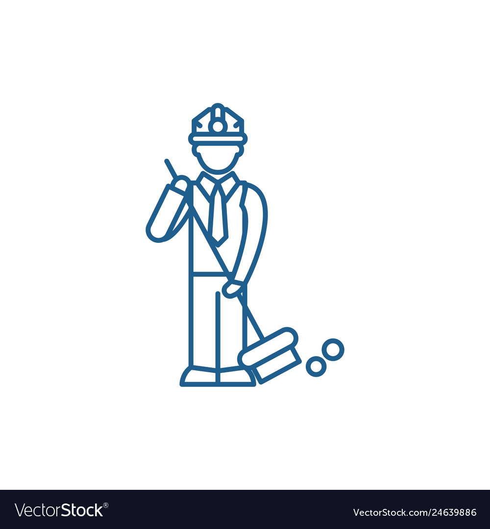 Garbage collection line icon concept