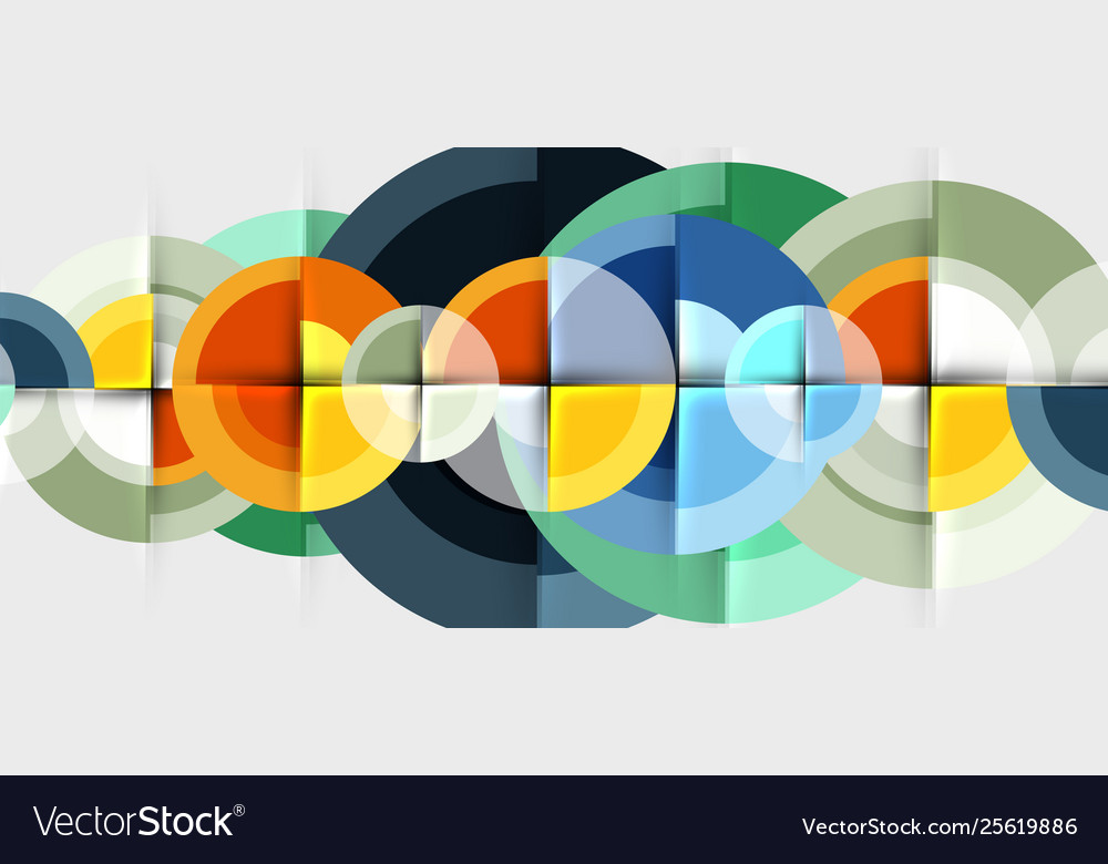 Geometric design abstract background - circles vector image Geometric design abstract background - circles