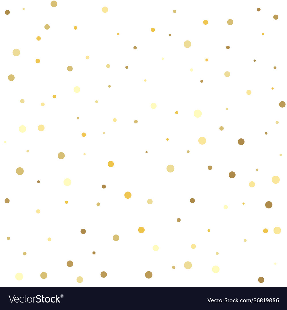 Golden dots on a square background gold flying Vector Image