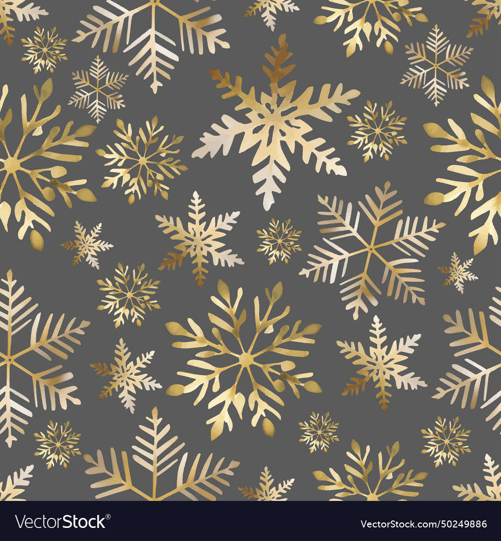 Golden Snowflake Pattern