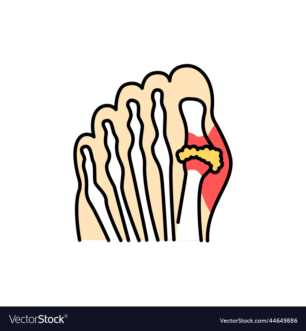 Gout color line icon pictogram for web page
