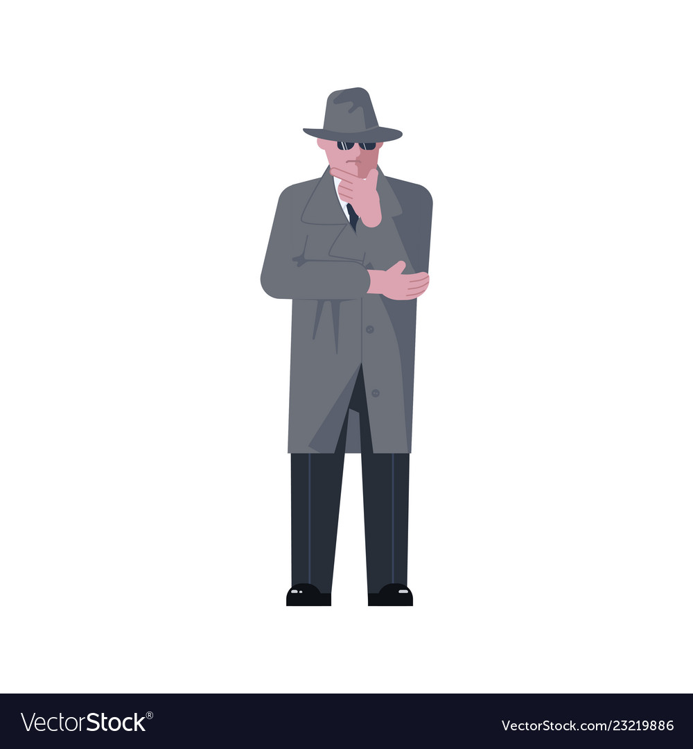 Man character wearing in coat is thinking vector image Man character wearing in coat is thinking