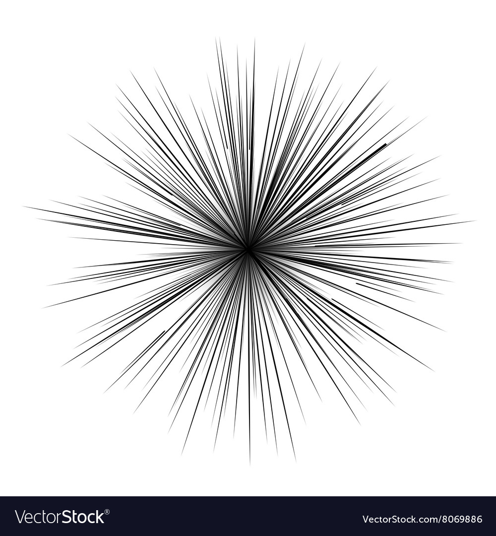 Manga comic book flash explosion radial lines Vector Image