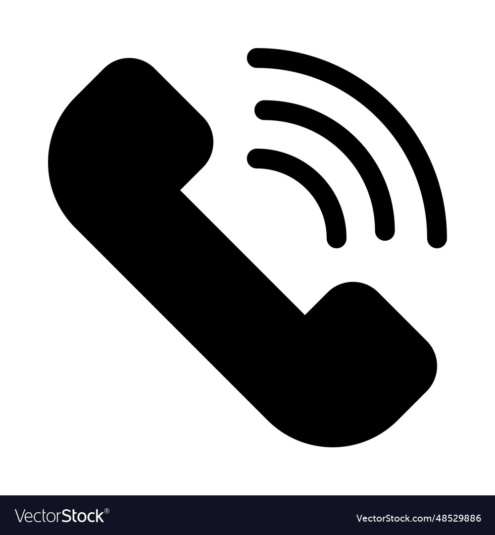 Phone call glyph icon for personal and commercial Vector Image