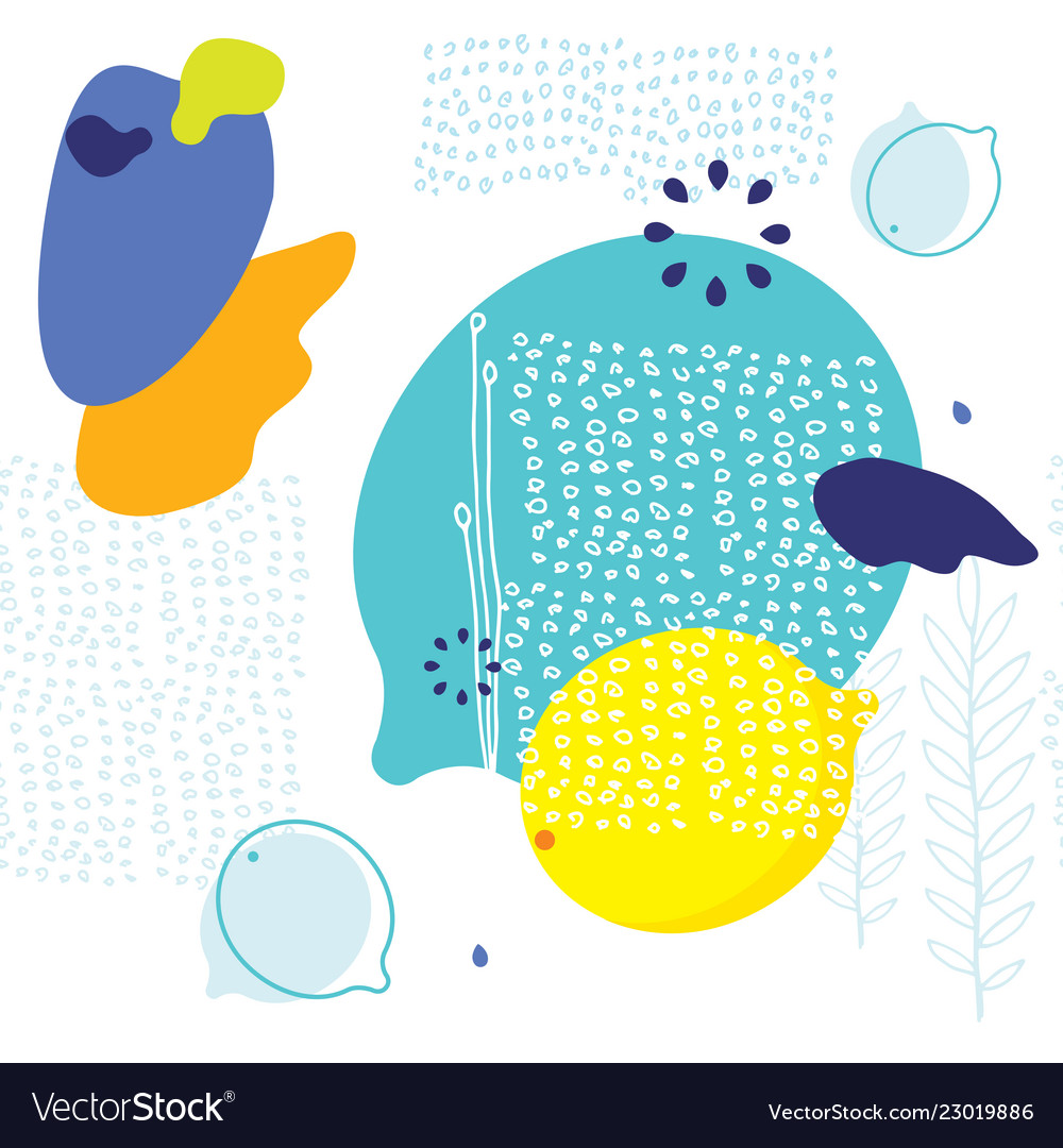 Seamless background pattern with lemons vector image Seamless background pattern with lemons