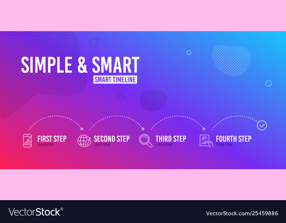 Search graph phone and environment day icons set vector image Search graph phone and environment day icons set