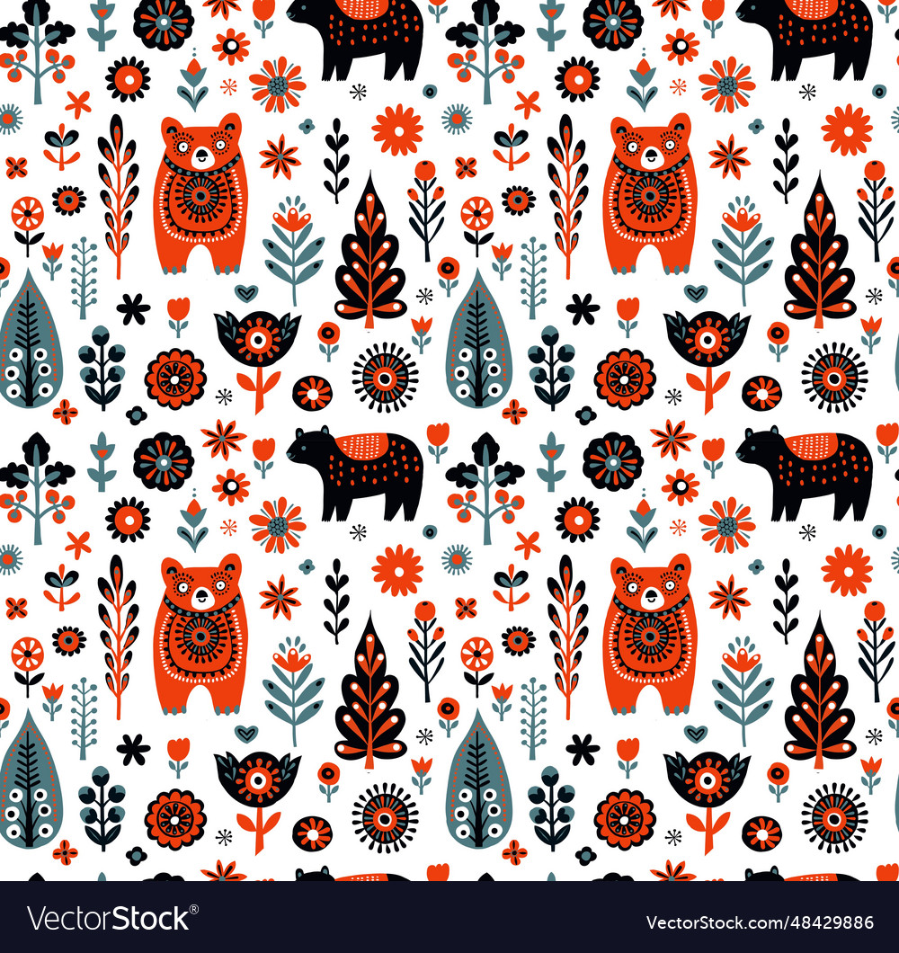 Simple minimalist scandinavian seamless pattern vector image Simple minimalist scandinavian seamless pattern