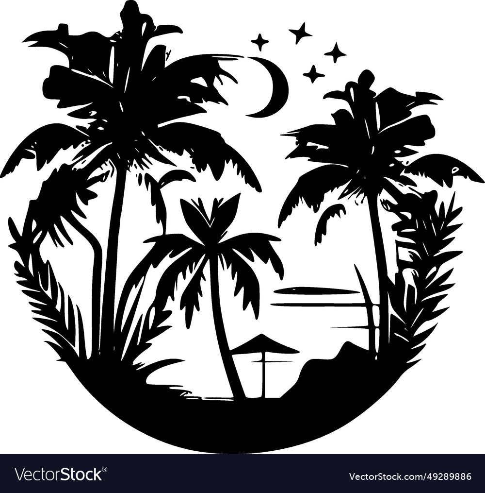 Tropical - minimalist and flat logo