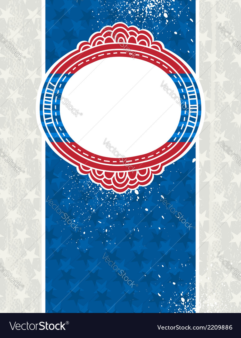 Usa background with one decorative label