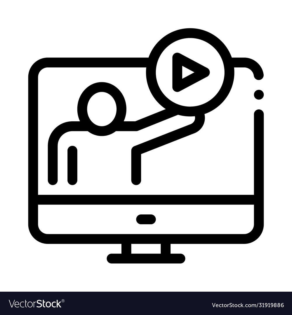 Viewing in computer mode icon outline vector image Viewing in computer mode icon outline