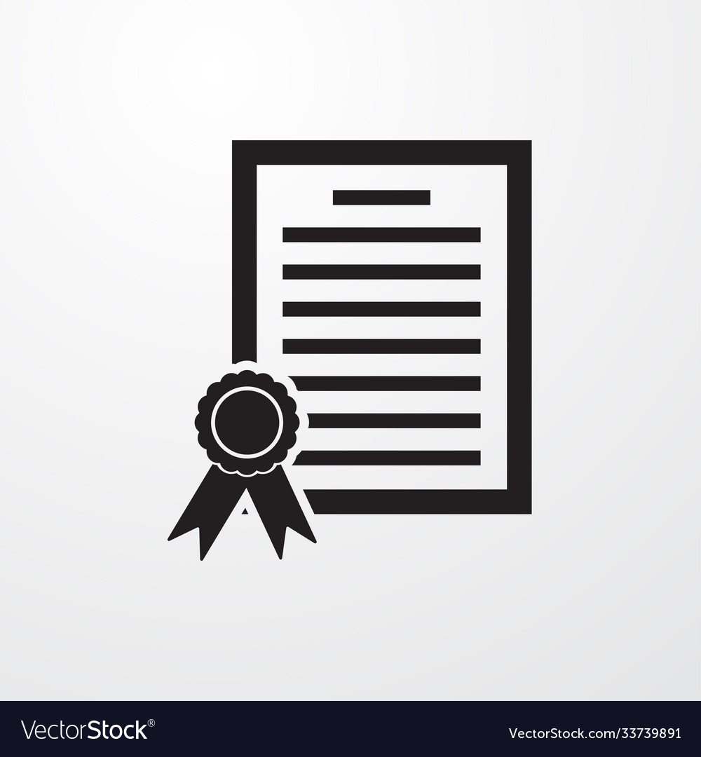Certificate icon for web and mobile