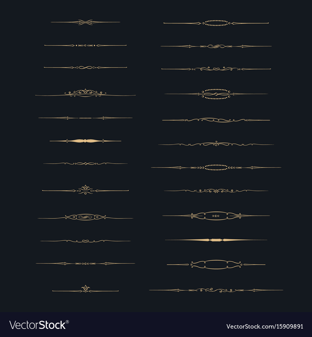 Dividers set of calligraphic design elements