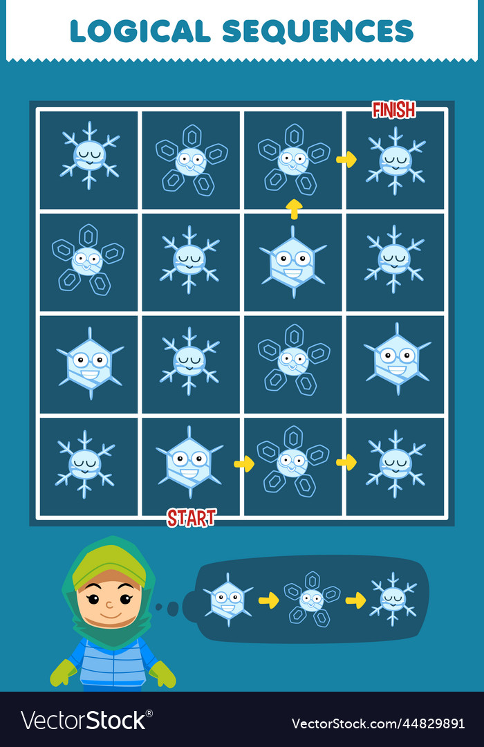 Education game for children logical sequence help