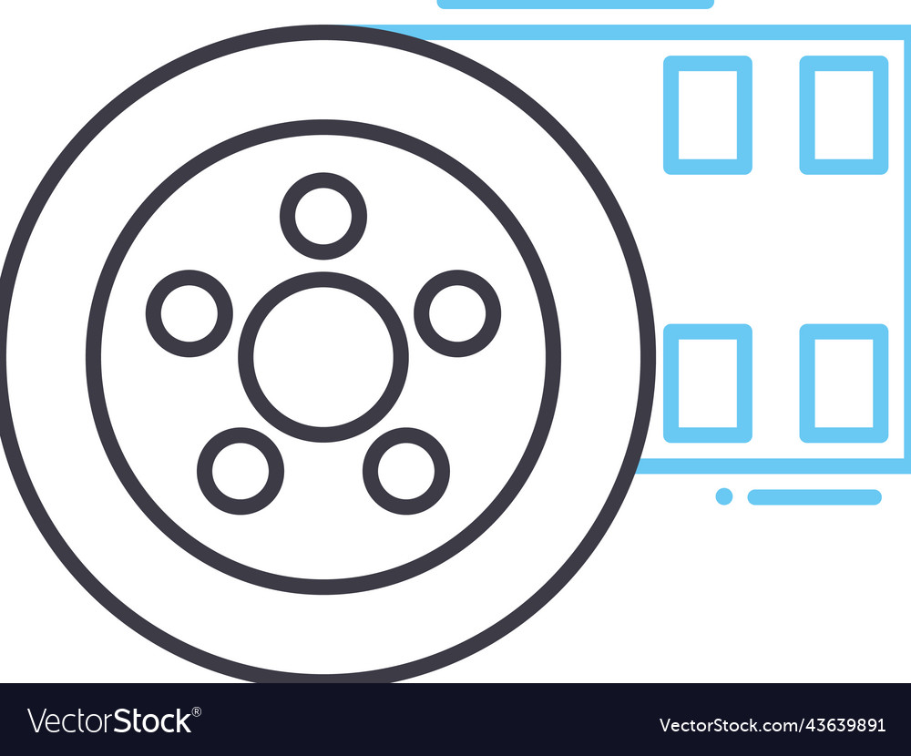 Film line icon outline symbol