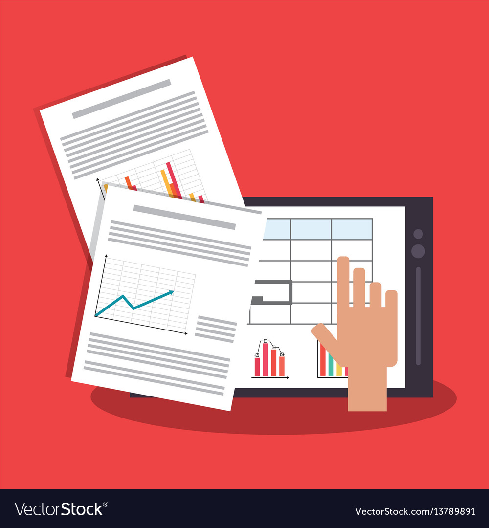 Graph chart finance related icons image Vector Image Graph chart finance related icons image