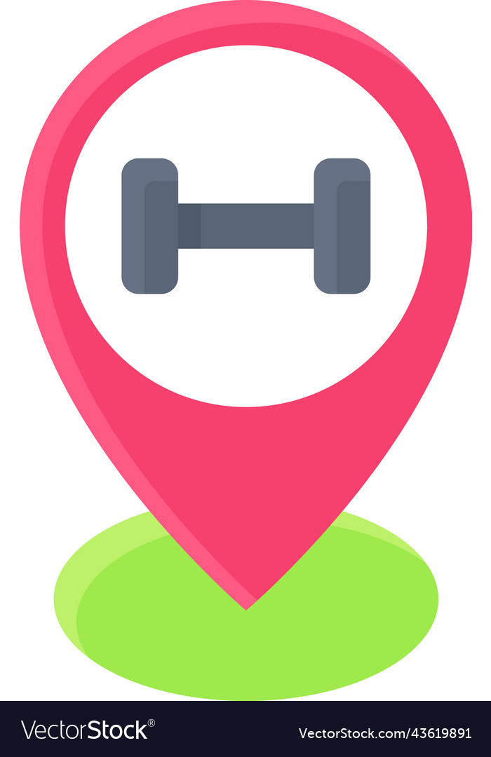 Gym location icon map and navigation
