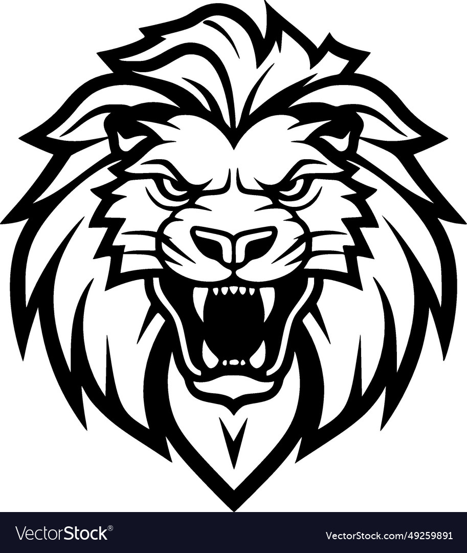 Lion - minimalistisches und flaches Logo