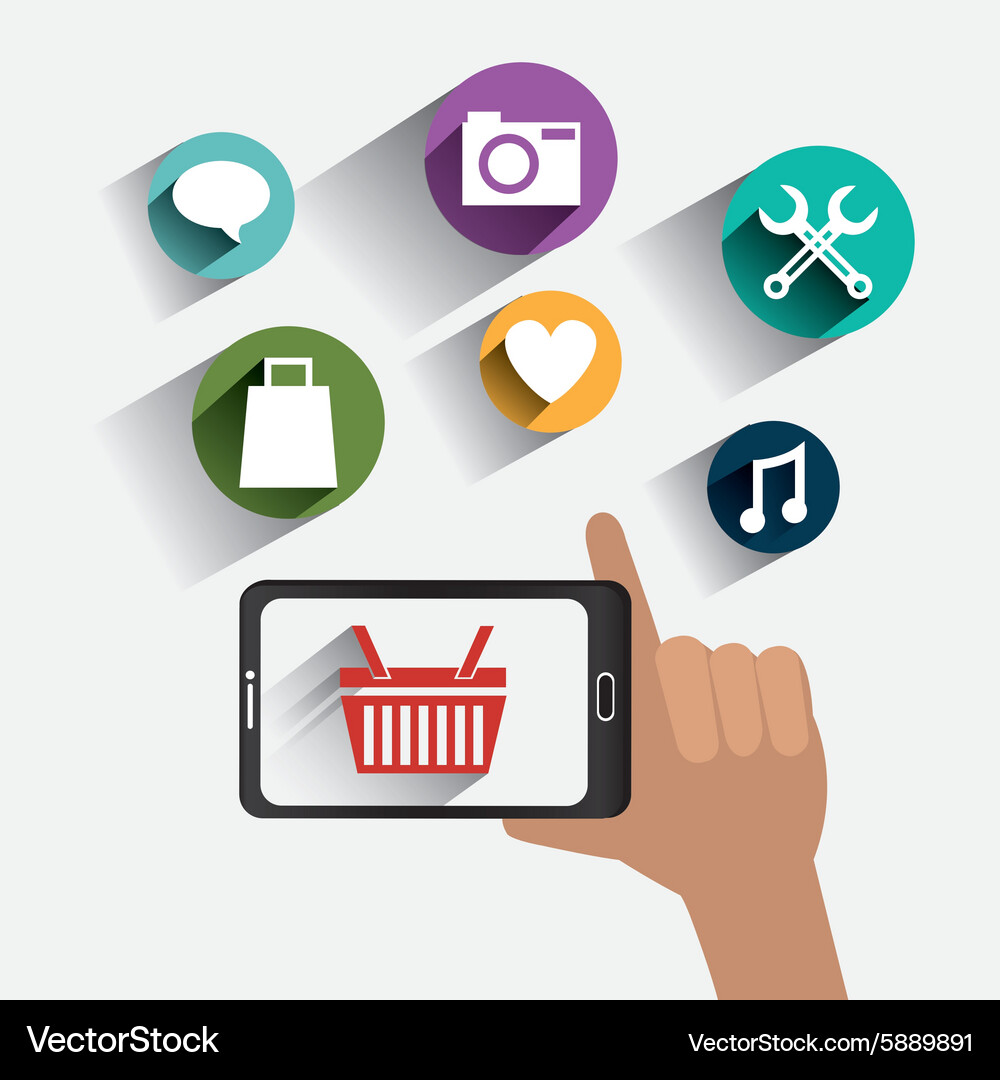 Mobile apps design Royalty Free Vector Image - VectorStock
