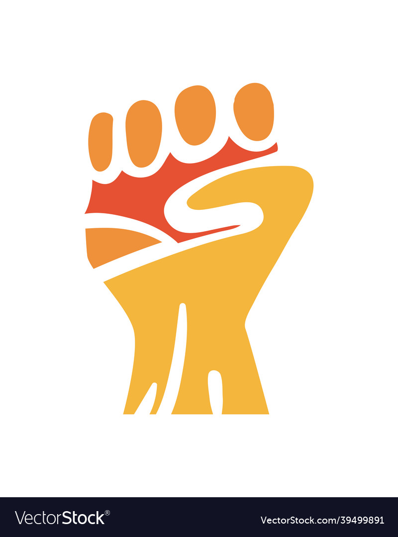 Protest orange fist