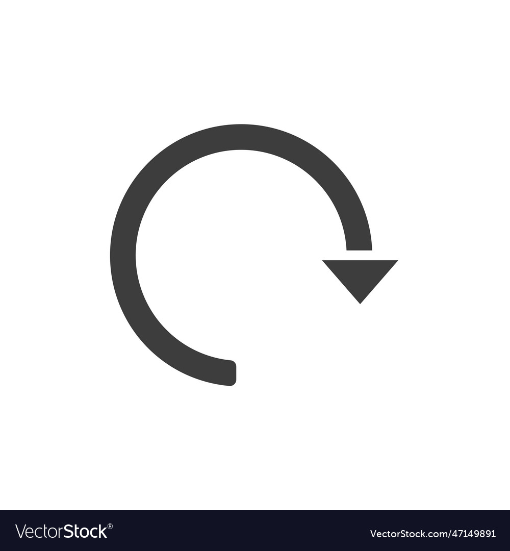 Redo arrow icon filled from user vector image Redo arrow icon filled from user