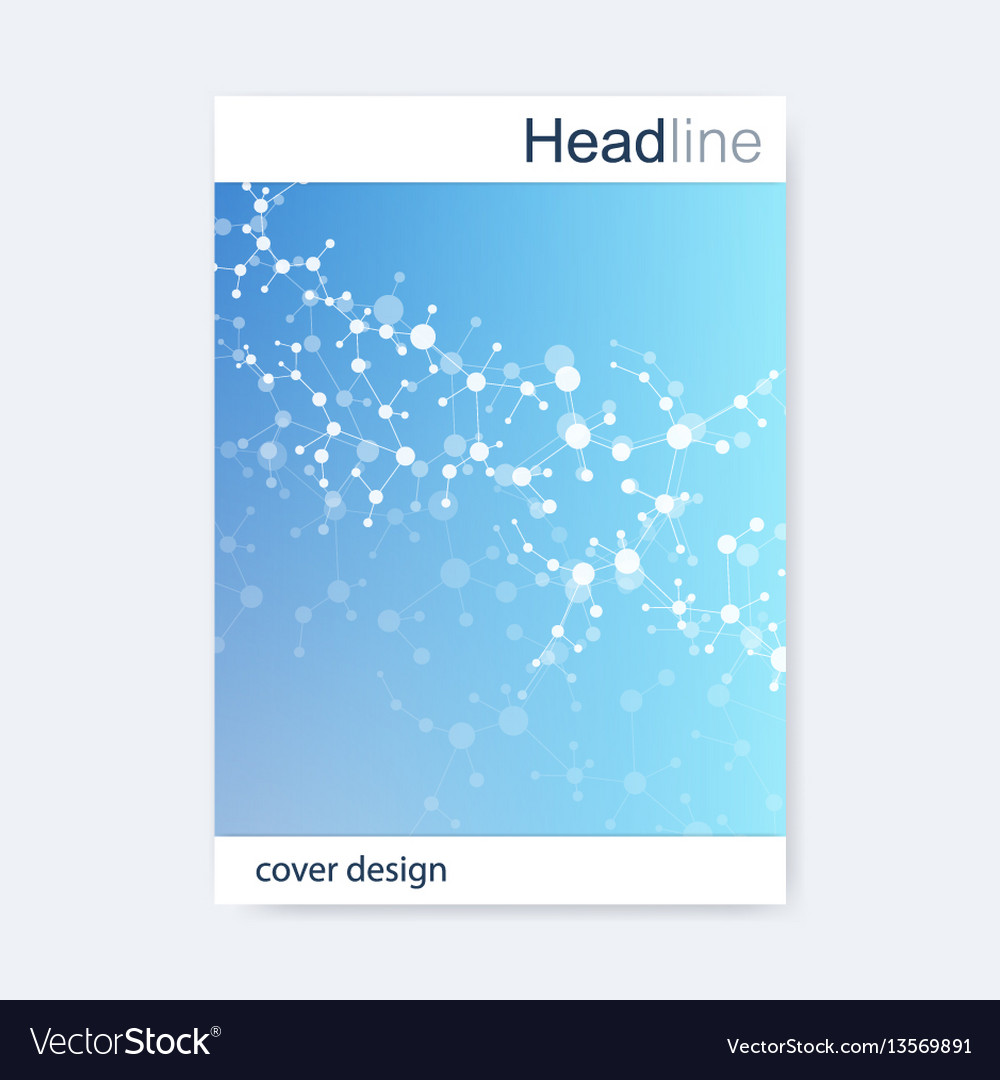Scientific brochure design template flyer Vector Image Scientific brochure design template flyer