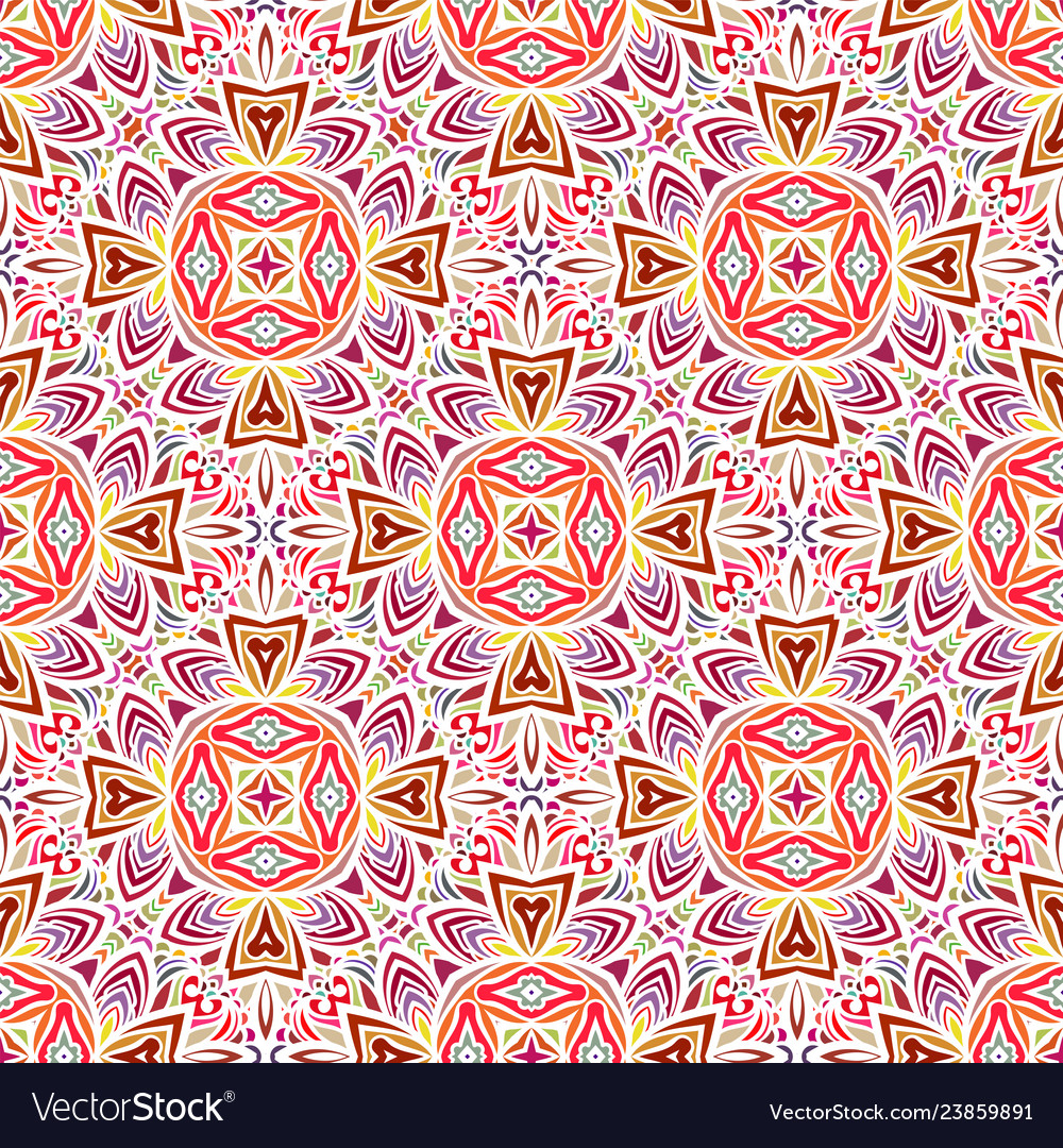 Seamless pattern in moroccan style mosaic tile vector image Seamless pattern in moroccan style mosaic tile