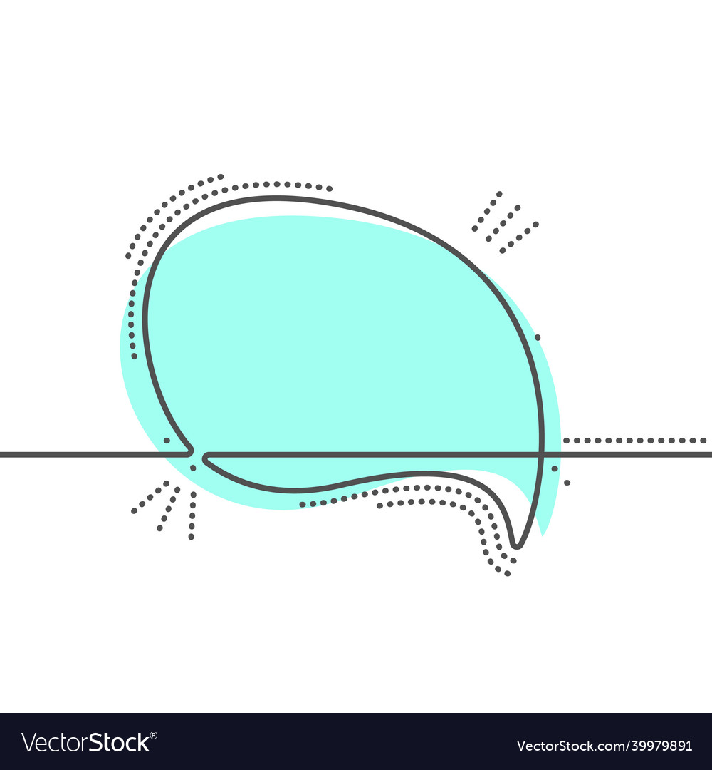 Speech bubble flow liquid shape continuous line