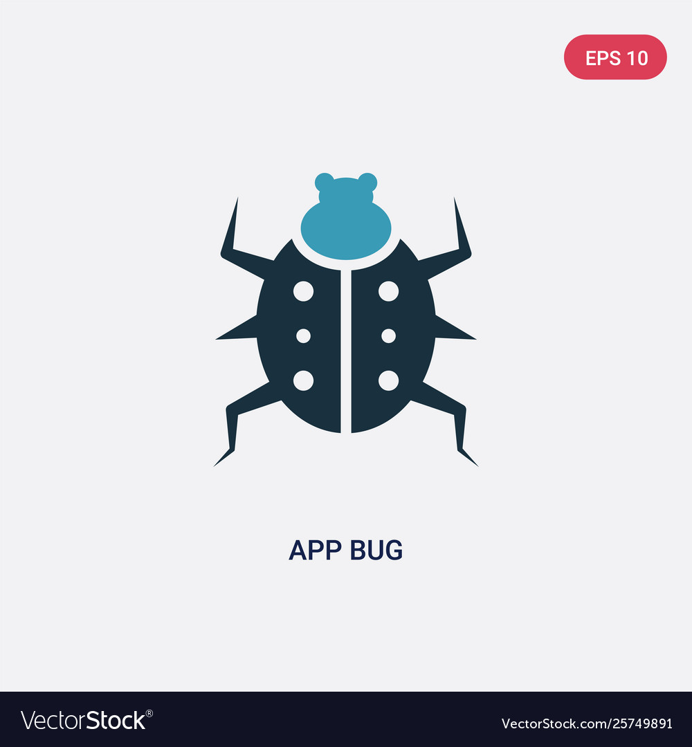 Two color app bug icon from animals concept