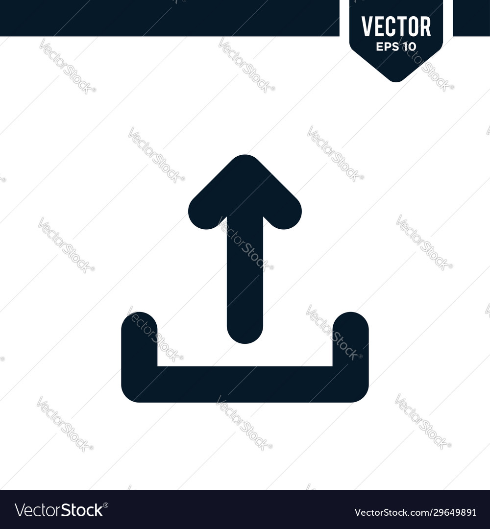 Upload icon collection in solid color or glyph