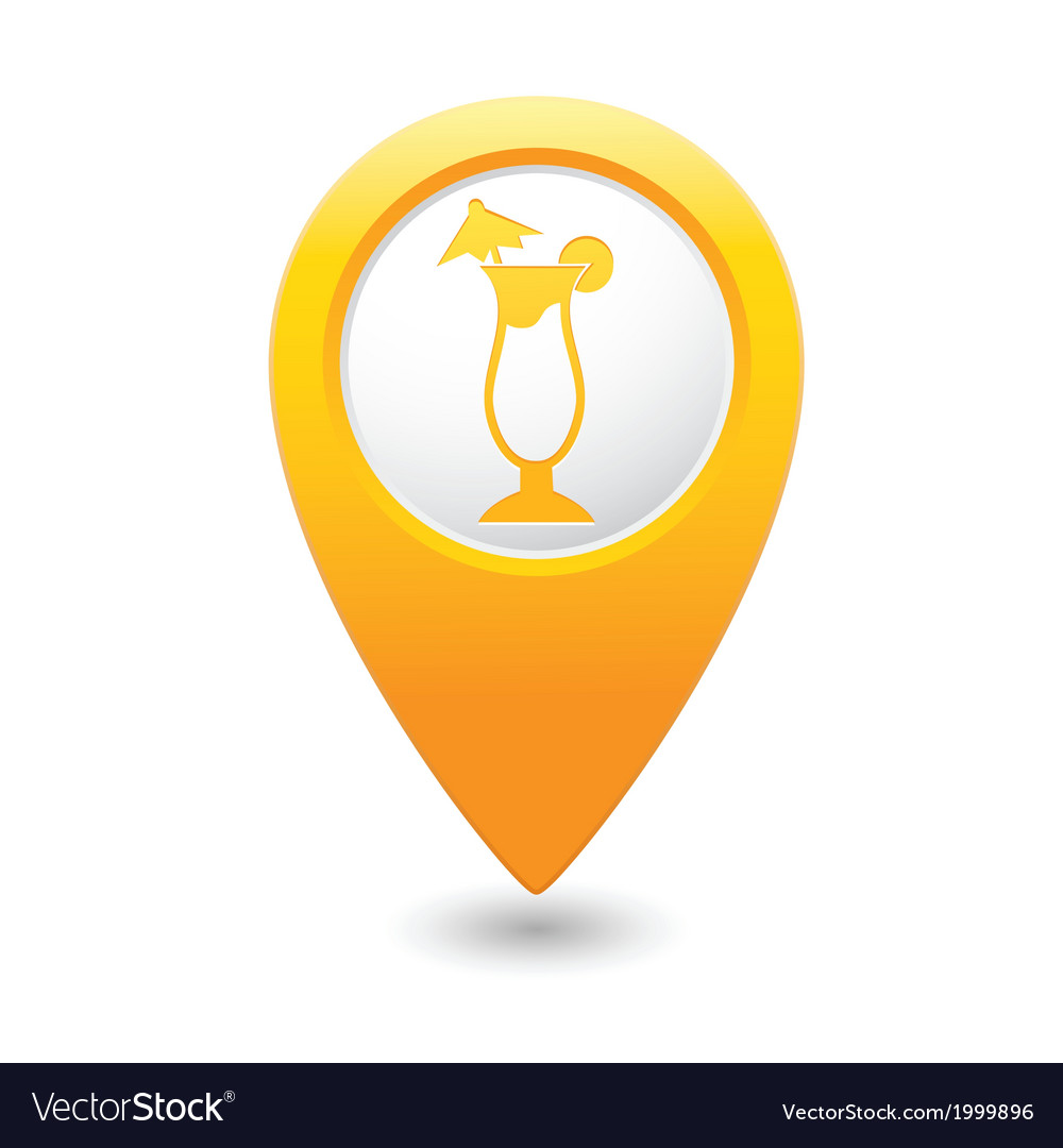 Cocktail Map Pointer Icon