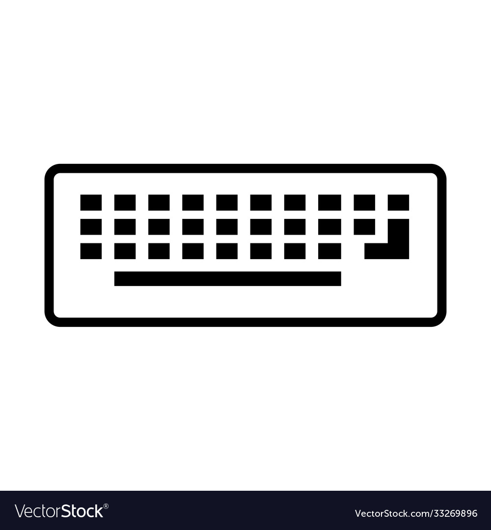 Computer keyboard hardware line style icon