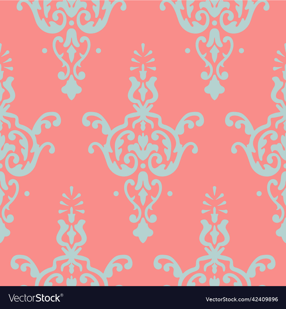 Damask seamless pattern Vector Image Damask seamless pattern