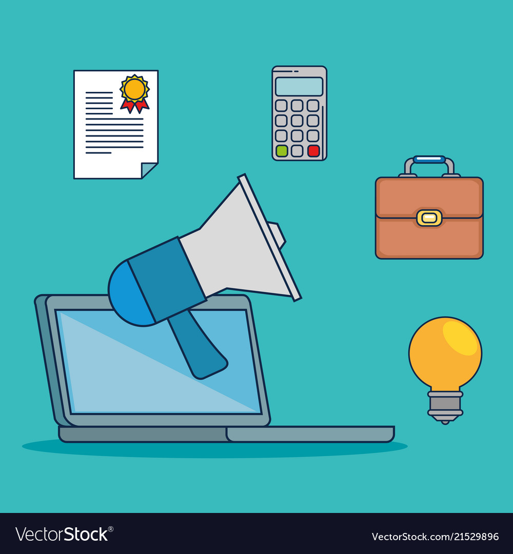 Ausbildung auf Linie mit Laptop vector image Ausbildung auf Linie mit Laptop