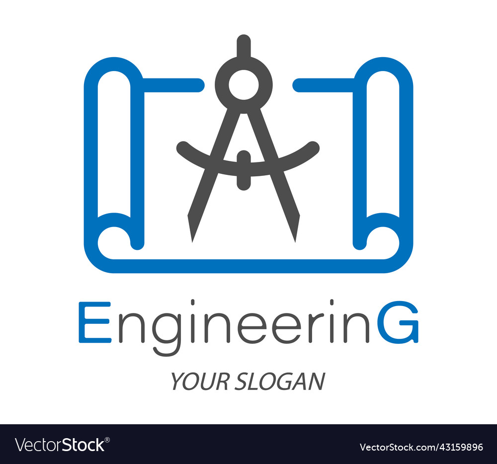 Engineering template of an icon logo sticker Vector Image
