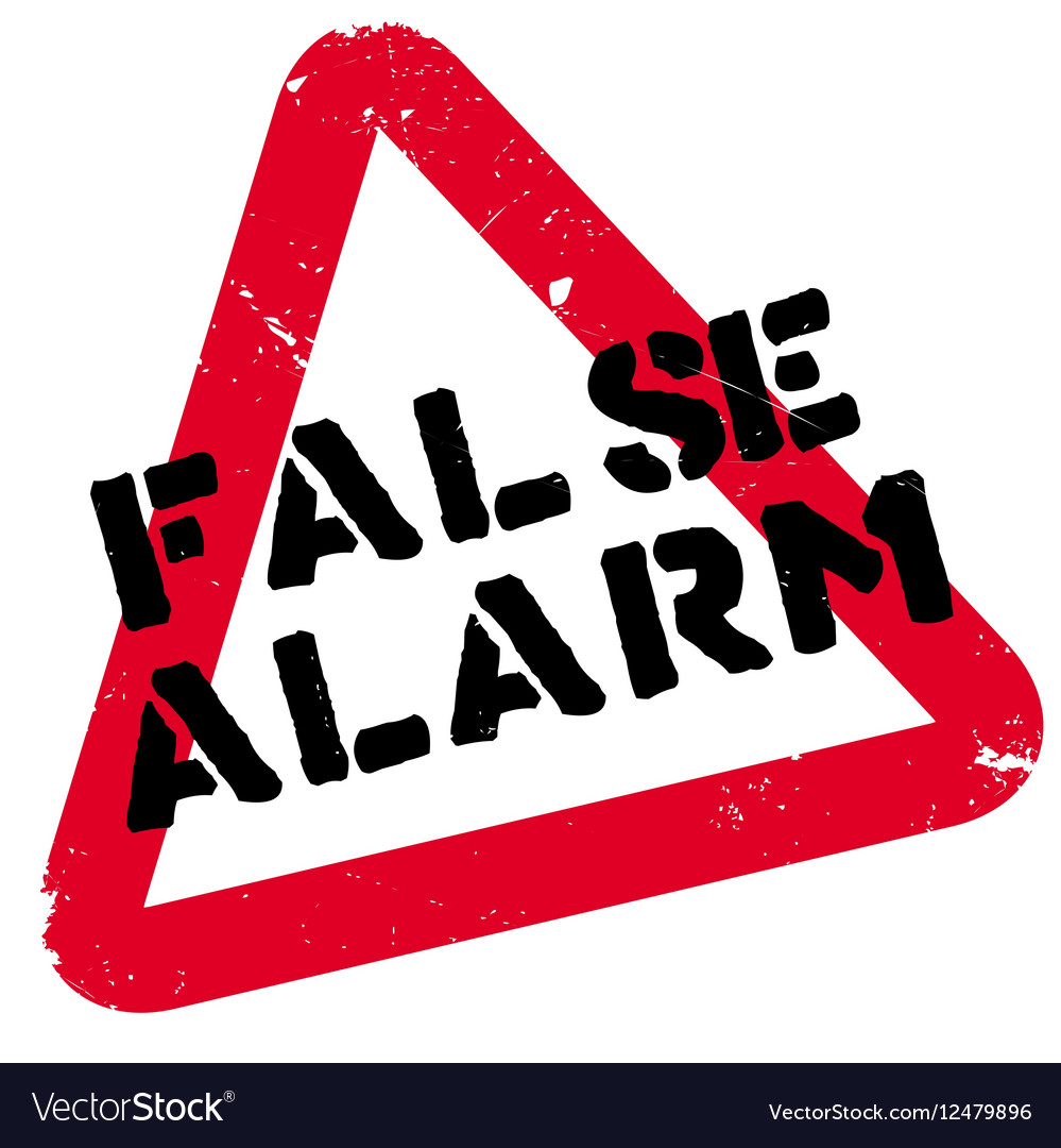 Falscher Alarm Gummistempel